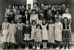 ECOLE DE SAINTE BARBE DU TLELAT FILLES 1953 CERTIFICAT D ETUDES MME CARMEN FERNANDEZ